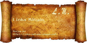 Linka Mátyás névjegykártya