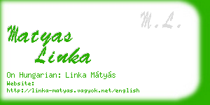 matyas linka business card